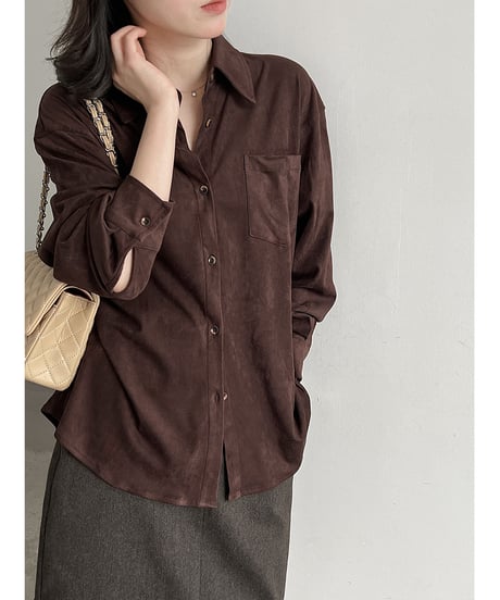 suede touch shirt / 2color　hm3259