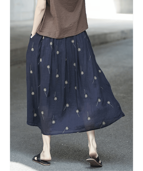 embroidered flare skirt　hm2998