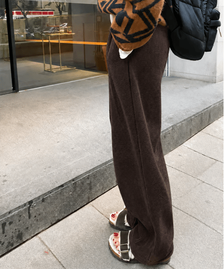 velvet wide pants / 2color　hm1013