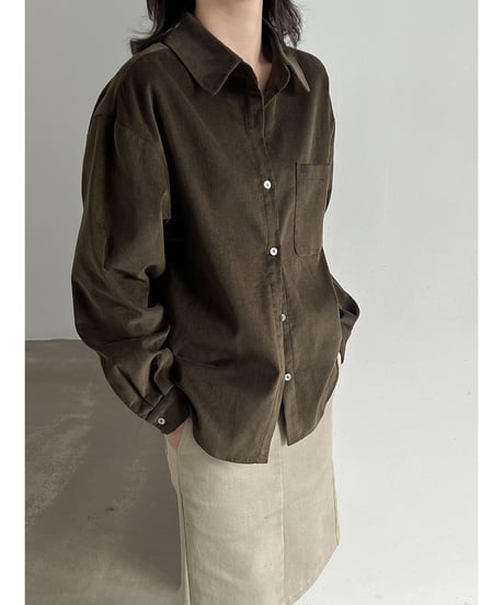 corduroy loose shirt / 2color　hm3244