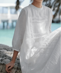linen tie dress　hm2994
