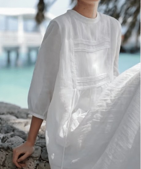 linen tie dress　hm2994