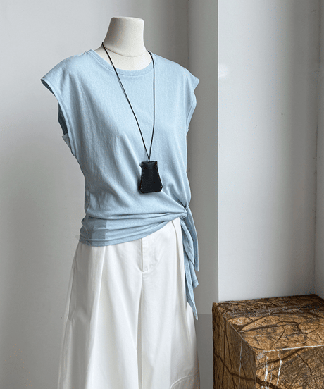 side tie tee / 4color　hm3008