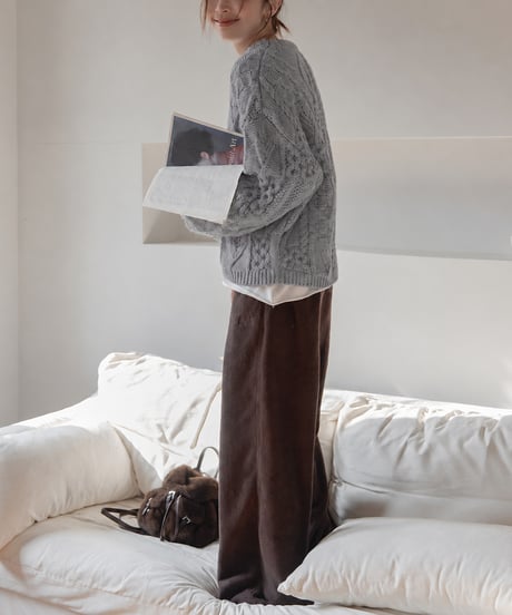 cable knit sweater / 3color　hm3227