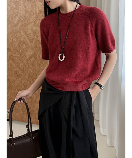 crewneck knit top / 4color　hm3285