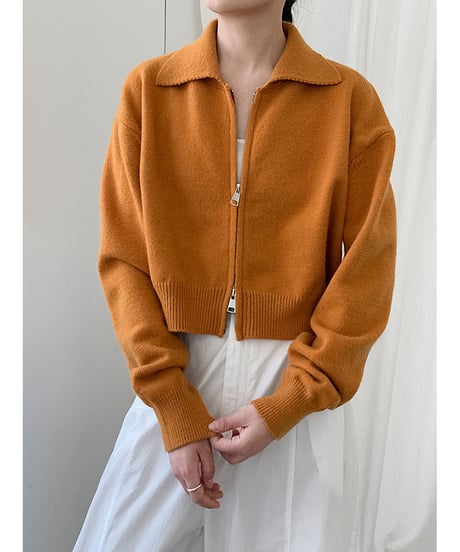 zip knit cardigan / 4color　hm3217