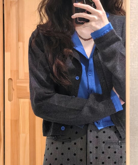 layered knit cardigan　hm3267