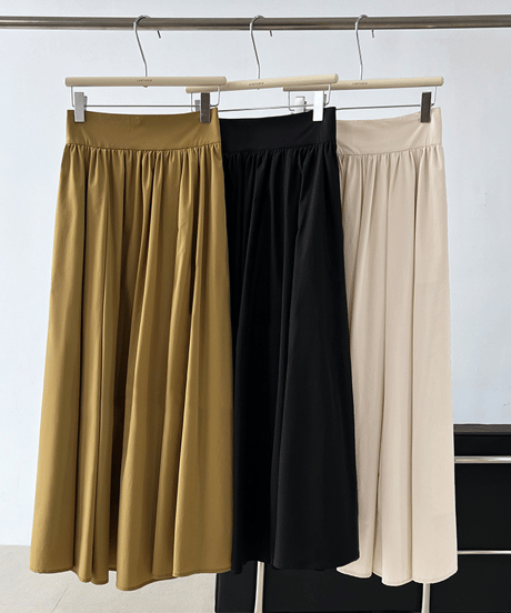 pleated flare skirt / 3color　hm3204