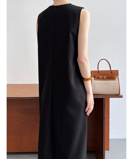 sleeveless pocket dress / 2color　hm3009