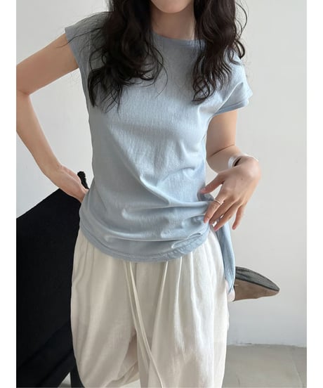 side tie tee / 4color　hm3008