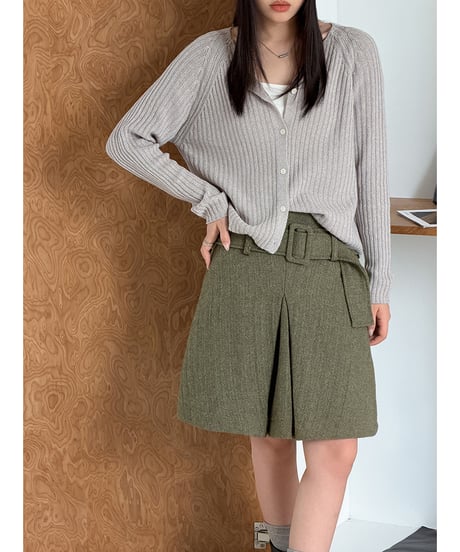 ribbed knit cardigan / 4color　hm3283