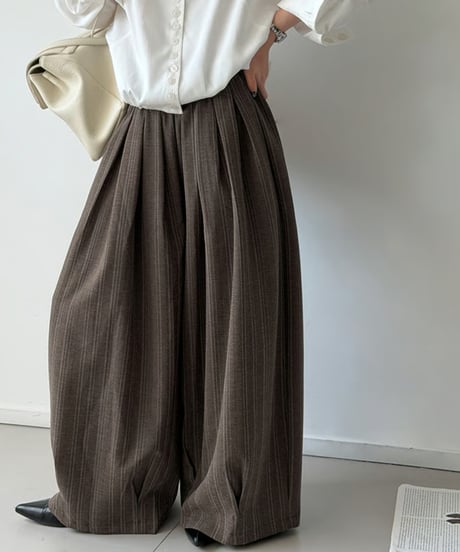 striped wide pants / 2color　hm3280