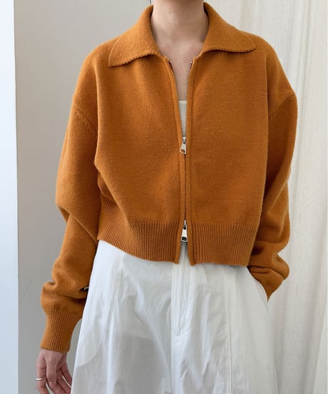 zip knit cardigan / 4color　hm3217