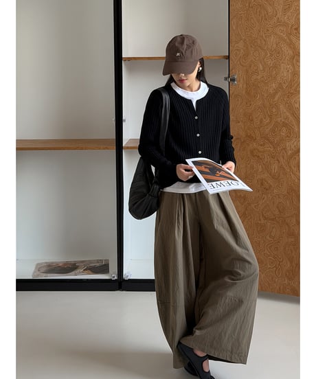 ribbed knit cardigan / 4color　hm3283