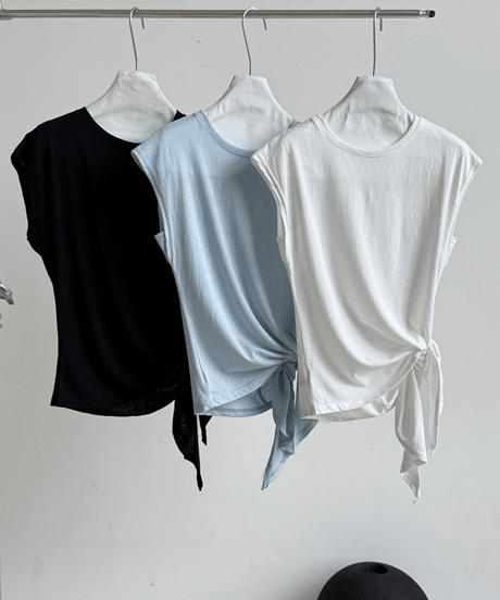side tie tee / 4color　hm3008