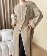 asymmetric long cardigan / 2color　hm2793