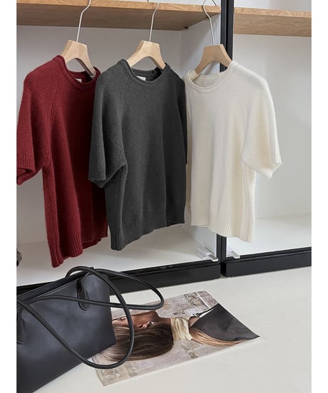 crewneck knit top / 4color　hm3285