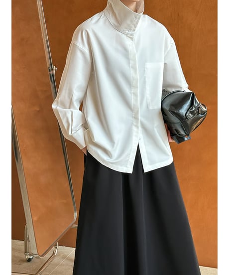 stand neck shirt / 2color　hm2015