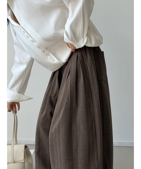 striped wide pants / 2color　hm3280