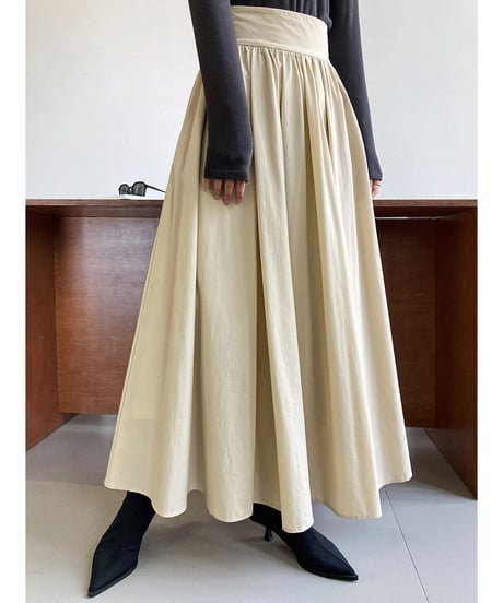 pleated flare skirt / 3color　hm3204
