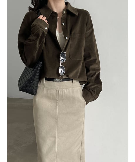 corduroy loose shirt / 2color　hm3244