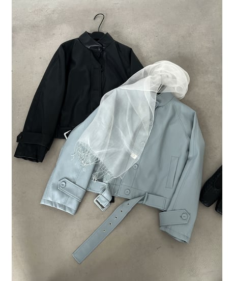 belted biker jacket / 2color　hm3248