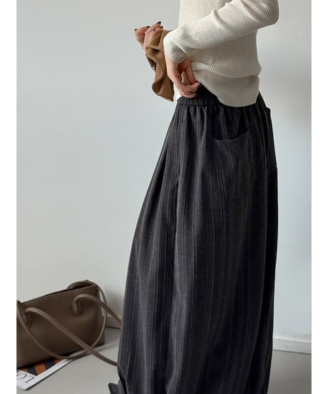 striped wide pants / 2color　hm3280