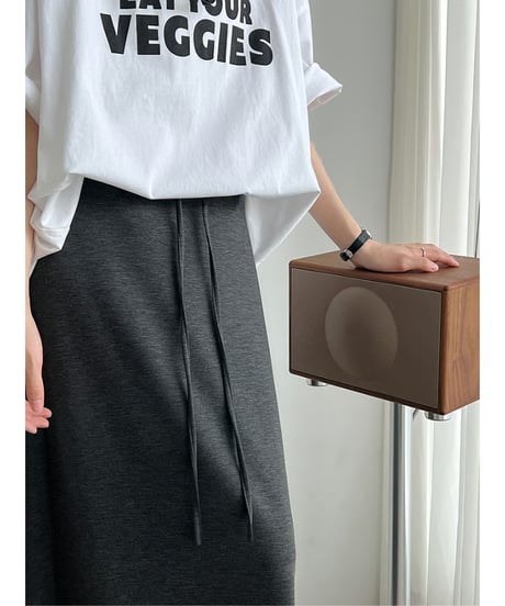 drawstring long skirt / 3color　hm3012