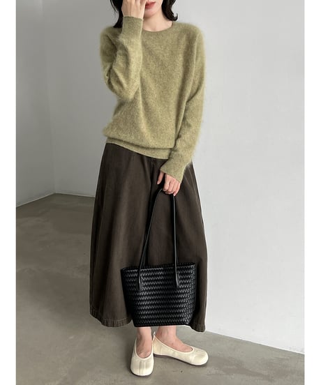 fuzzy crewneck sweater / 7color　hm3260