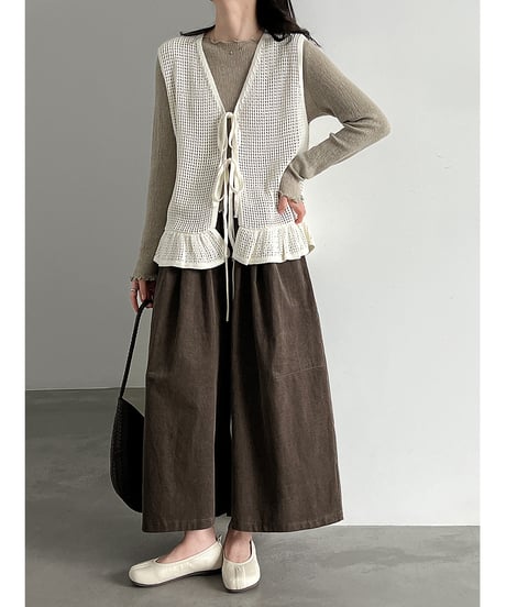 corduroy wide pants / 2color　hm3231