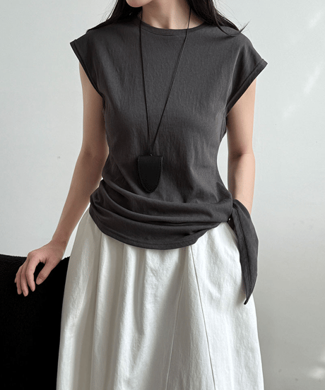 side tie tee / 4color　hm3008