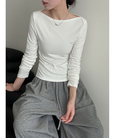boat neck tee / 3color　hm3221