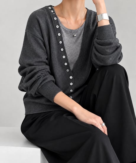 knit cardigan＆camisole / 4color　hm2561