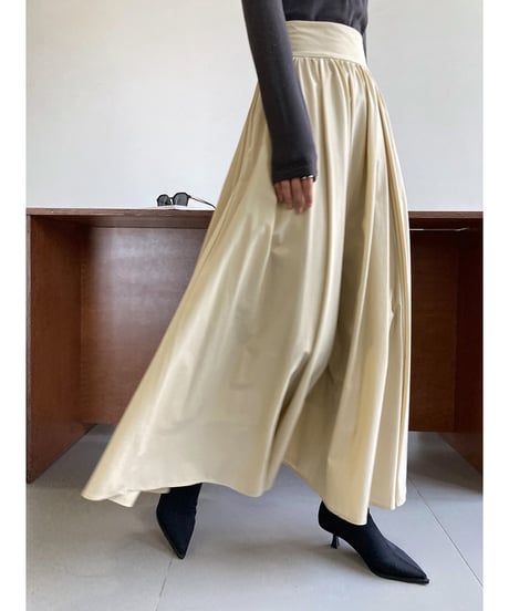pleated flare skirt / 3color　hm3204