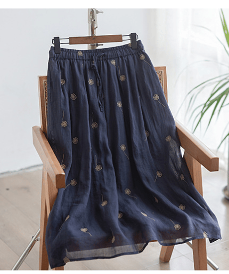 embroidered flare skirt　hm2998