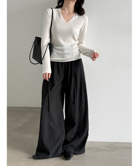 v-neck knit top / 4color　hm3265