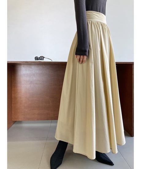pleated flare skirt / 3color　hm3204