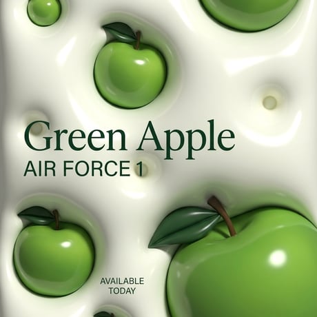 Air Force1 "green apple"🍏