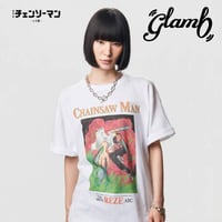 glamb グラム 半袖Tシャツ ユニセックス Chainsaw Man T-Shirt チェンソーマン Tシャツ ホワイト ブラック チェンソーマン GB0326/CM04