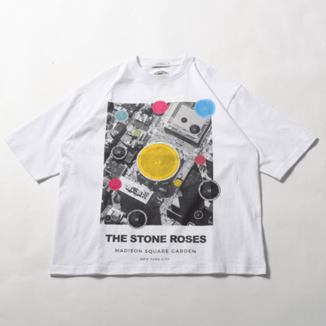 ジョンブル johnbull Johnbull 5分袖Tシャツ メンズ THE STONE ROSES MADISON SQUARE GARDEN T ホワイト ブラック JT263C30