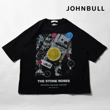 ジョンブル johnbull Johnbull 5分袖Tシャツ メンズ THE STONE ROSES MADISON SQUARE GARDEN T ホワイト ブラック JT263C30