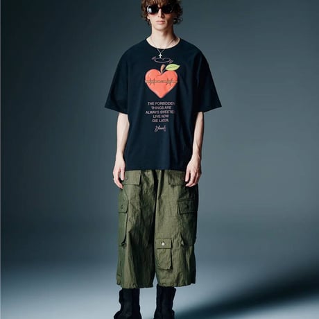 glamb グラム 半袖Tシャツ メンズ Apple Heart T-Shirt アップルハートTシャツ ホワイト ブラック GB0326/CS06