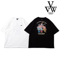 VIRGOwearworks ヴァルゴウェアワークス メンズ 半袖Tシャツ VGW Circus Wide Tee ホワイト ブラック VG-SSPT-271