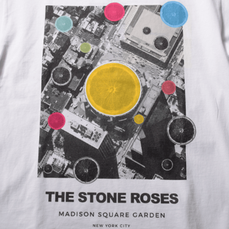 ジョンブル johnbull Johnbull 5分袖Tシャツ メンズ THE STONE ROSES MADISON SQUARE GARDEN T ホワイト ブラック JT263C30