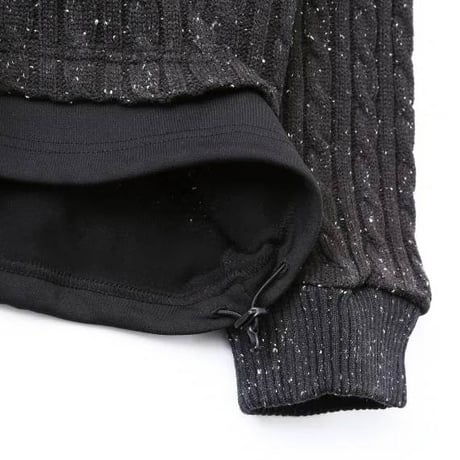 クオルト quolt 長袖ニット メンズ CABLE-NEPPY KNIT 秋冬商品 ダーク×ネイビー チャコール×ブラック 901T-1962