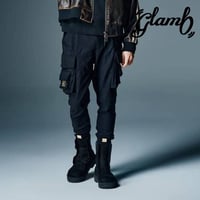 glamb グラム パンツ メンズ Sarrouel Rib Cargo Pants サルエルリブカーゴパンツ グレー ブラック GB0326/P01