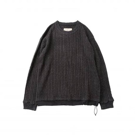 クオルト quolt 長袖ニット メンズ CABLE-NEPPY KNIT 秋冬商品 ダーク×ネイビー チャコール×ブラック 901T-1962