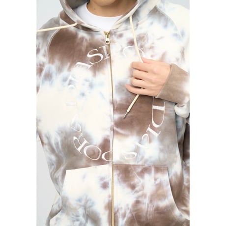 Diaspora skateboards "Dyed Full Zip Hooded Sweatshirt" (Light Camo) L