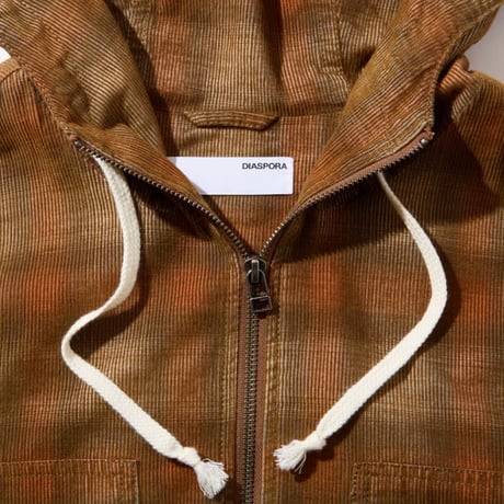 Diaspora skateboards "Hooded Corduroy Shirt" (Brown) L