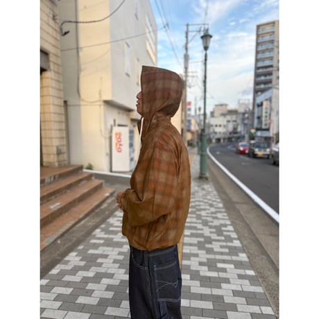 Diaspora skateboards "Hooded Corduroy Shirt" (Brown) L